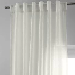 Lacy Daisy Off White Patterned Faux Linen Sheer Curtain -Chic Curtains Shop SHCH 2161 83674 4