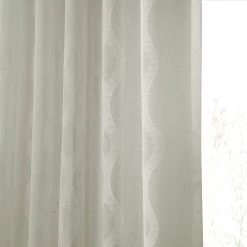 Vega White Patterned Faux Linen Sheer Curtain 11 Vega White Patterned Faux Linen Sheer Curtain -Chic Curtains Shop SHCH 81848A extra view 1
