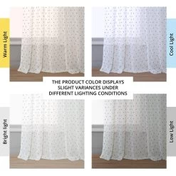 Altair Blue Patterned Faux Linen Sheer Curtain 13 Altair Blue Patterned Faux Linen Sheer Curtain -Chic Curtains Shop SHCH 81873 angled front view