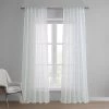 Altair Blue Patterned Faux Linen Sheer Curtain 2 Altair Blue Patterned Faux Linen Sheer Curtain -Chic Curtains Shop SHCH 81873 front view