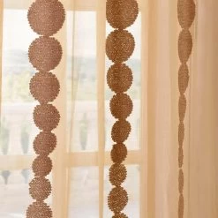 Cleopatra Gold Embroidered Sheer Curtain -Chic Curtains Shop SHCH EMBOCS3595 15449 5