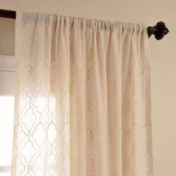 Saida Natural Embroidered Patterned Faux Linen Sheer Curtain 8 Saida Natural Embroidered Patterned Faux Linen Sheer Curtain -Chic Curtains Shop SHCH ORE28822 25695 4