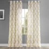 Normandy Gold Grommet Printed Sheer Curtain -Chic Curtains Shop SHCH PS16072B GR 49314 1