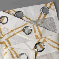 Normandy Gold Grommet Printed Sheer Curtain -Chic Curtains Shop SHCH PS16072B GR 49314 3