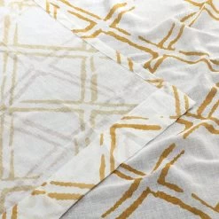 Normandy Gold Grommet Printed Sheer Curtain -Chic Curtains Shop SHCH PS16072B GR 49314 5