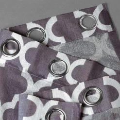 Birmingham Mulberry Grommet Printed Sheer Curtain 10 Birmingham Mulberry Grommet Printed Sheer Curtain -Chic Curtains Shop SHCH PS16075 GR 36704 3