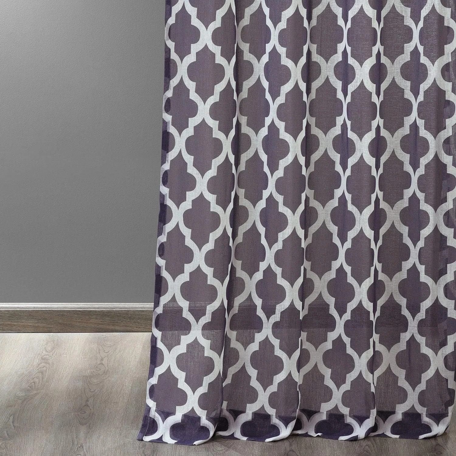 Birmingham Mulberry Grommet Printed Sheer Curtain 7 Birmingham Mulberry Grommet Printed Sheer Curtain - Image 5