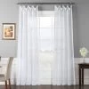 Double Layered White Voile Sheer Curtain -Chic Curtains Shop SHCH VOL1 DLSW 5357