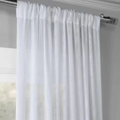 Double Layered White Voile Sheer Curtain -Chic Curtains Shop SHCH VOL1 DLSW 5357 2
