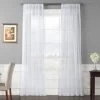 Solid White Voile Sheer Curtain Pair (2 Panels) -Chic Curtains Shop SHCH VOL1 PR 5171