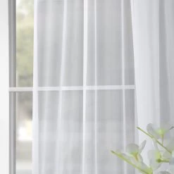 Solid White Voile Sheer Curtain Pair (2 Panels) 9 Solid White Voile Sheer Curtain Pair (2 Panels) -Chic Curtains Shop SHCH VOL1 PR 5171 4