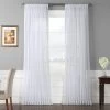 Solid White Extra Wide Voile Sheer Curtain -Chic Curtains Shop SHCH VOL1 SLDW 15501