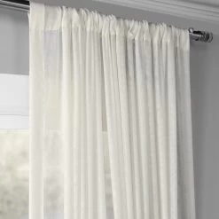 Double Layered Off White Extra Wide Voile Sheer Curtain -Chic Curtains Shop SHCH VOL3 DLDW 19430 2