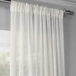Double Layered Off White Voile Sheer Curtain 9 Double Layered Off White Voile Sheer Curtain -Chic Curtains Shop SHCH VOL3 DLSW 5345 2