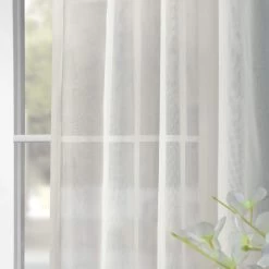 Double Layered Off White Voile Sheer Curtain 11 Double Layered Off White Voile Sheer Curtain -Chic Curtains Shop SHCH VOL3 DLSW 5345 5