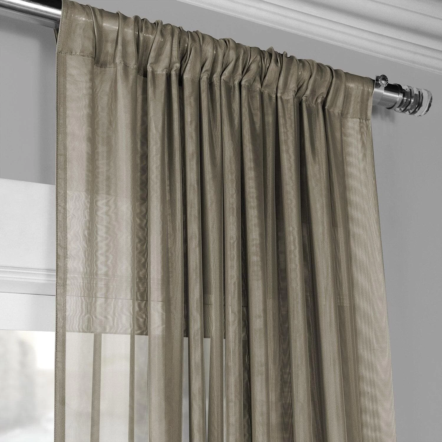 Double Layered Museum Grey Voile Sheer Curtain 5 Double Layered Museum Grey Voile Sheer Curtain - Image 3