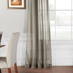 Double Layered Museum Grey Voile Sheer Curtain 13 Double Layered Museum Grey Voile Sheer Curtain -Chic Curtains Shop SHCH VOL6 DLSW 49002 3