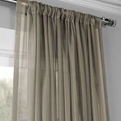 Museum Grey Extra Wide Voile Sheer Curtain -Chic Curtains Shop SHCH VOL6 SLDW 49004 1