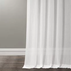 White Orchid Textured Faux Linen Sheer Curtain -Chic Curtains Shop SHFLNCH M011 15542 3