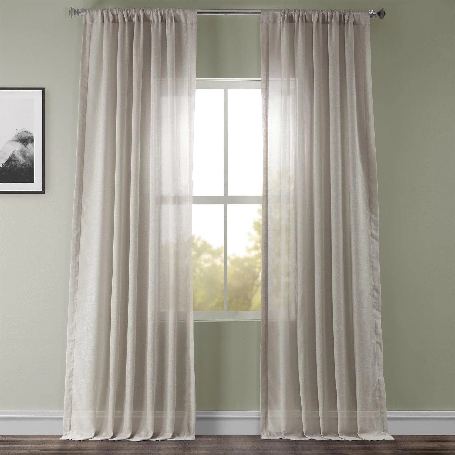Tumbleweed Textured Faux Linen Sheer Curtain 3 Tumbleweed Textured Faux Linen Sheer Curtain