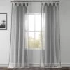 Nickel Textured Faux Linen Sheer Curtain -Chic Curtains Shop SHFLNCH M015 15551 1