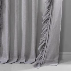 Nickel Ruffled Faux Linen Sheer Curtain 11 Nickel Ruffled Faux Linen Sheer Curtain -Chic Curtains Shop SHFLNCH RM015 58639 5