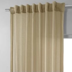 Gobi Dunes Faux Linen Sheer Curtain Pair (2 Panels) 11 Gobi Dunes Faux Linen Sheer Curtain Pair (2 Panels) -Chic Curtains Shop SHFLNCH SP22 back tab header
