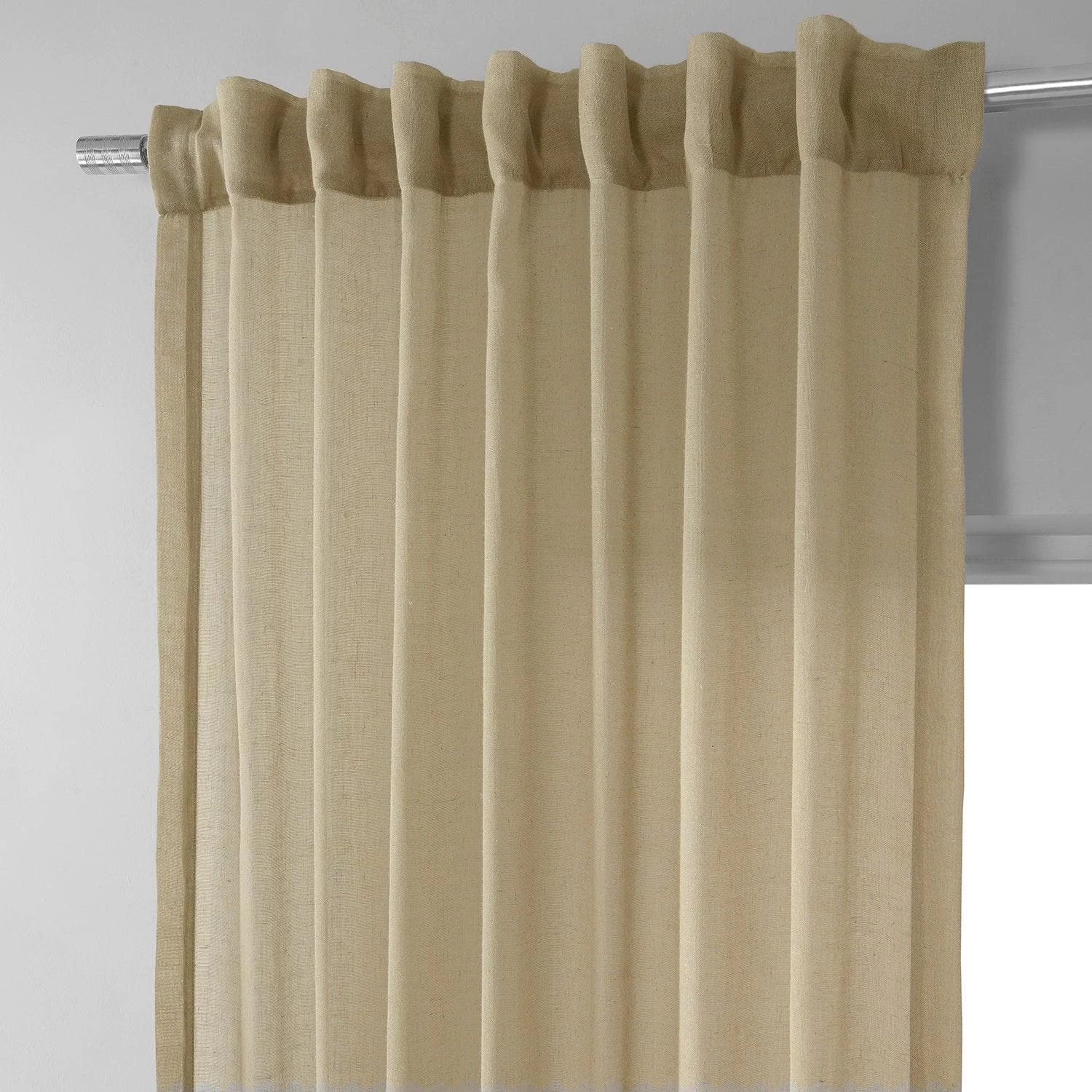 Gobi Dunes Faux Linen Sheer Curtain Pair (2 Panels) 6 Gobi Dunes Faux Linen Sheer Curtain Pair (2 Panels) - Image 4