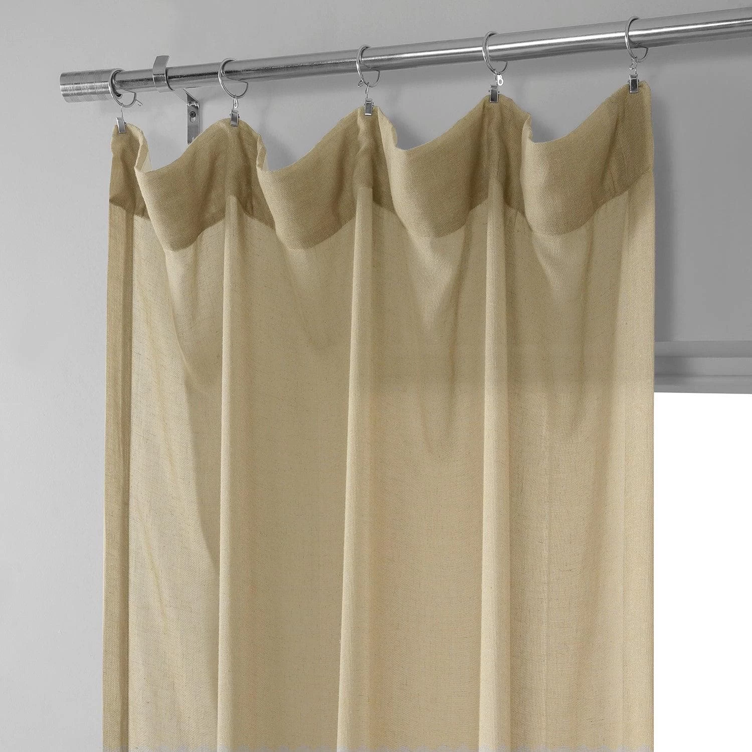 Gobi Dunes Faux Linen Sheer Curtain Pair (2 Panels) 4 Gobi Dunes Faux Linen Sheer Curtain Pair (2 Panels) - Image 2