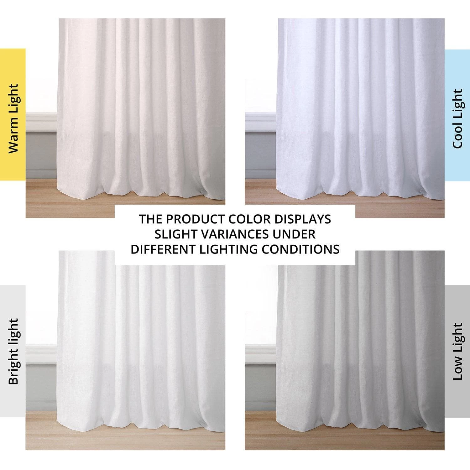 Purity White Deluxe French Linen Curtain 8 Purity White Deluxe French Linen Curtain - Image 6