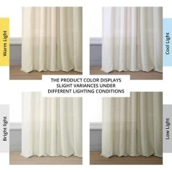 Birch Deluxe French Linen Curtain -Chic Curtains Shop SHLNCH GB1001033 angled front view