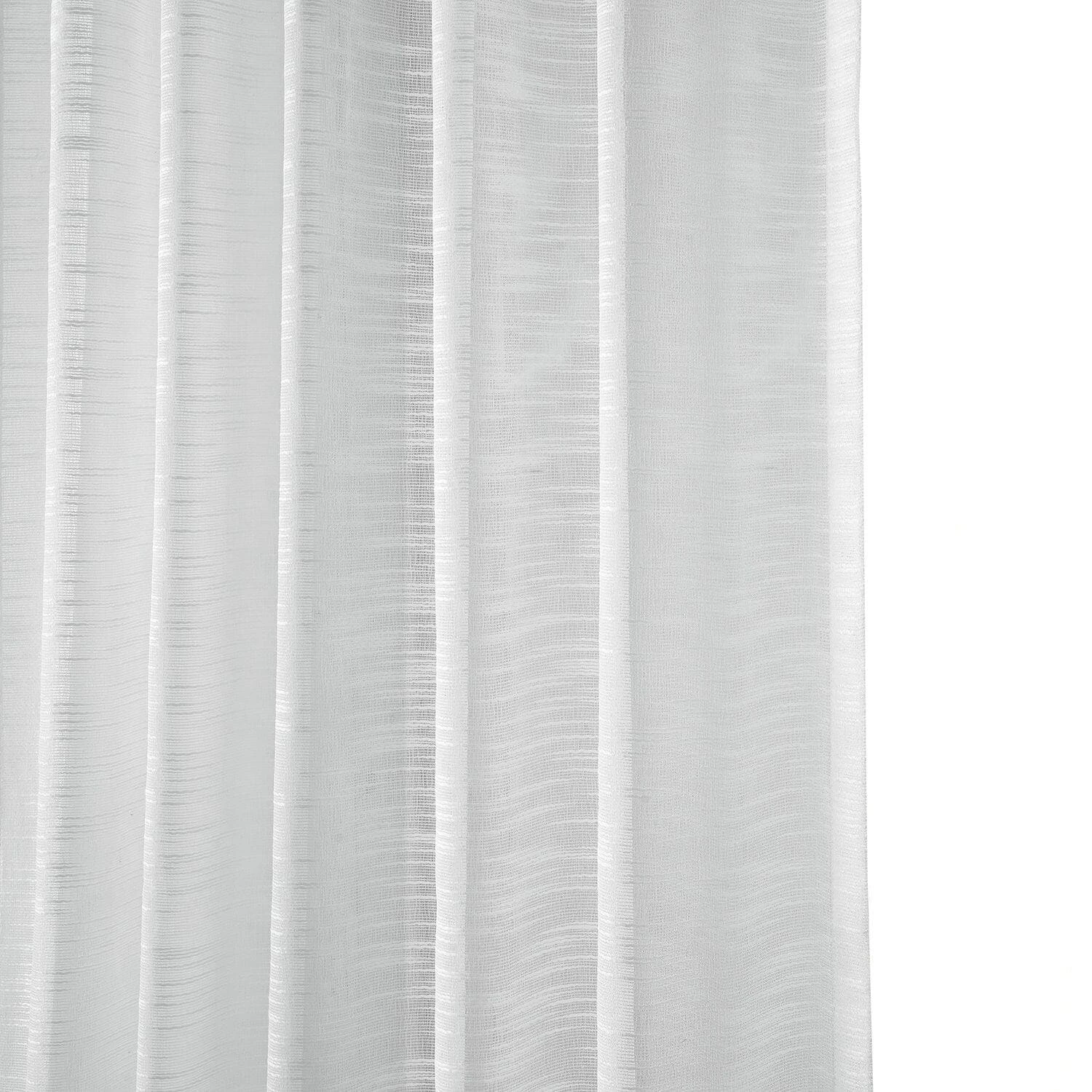 White Open Weave Linen Blend Sheer Curtain 7 White Open Weave Linen Blend Sheer Curtain - Image 5