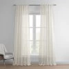 Ivory Open Weave Linen Blend Sheer Curtain -Chic Curtains Shop SHLNCH J0110 94738