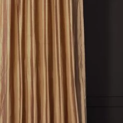 Brown Gold Ruched Thai Silk Curtain -Chic Curtains Shop SS SBN1 RU 5534 4