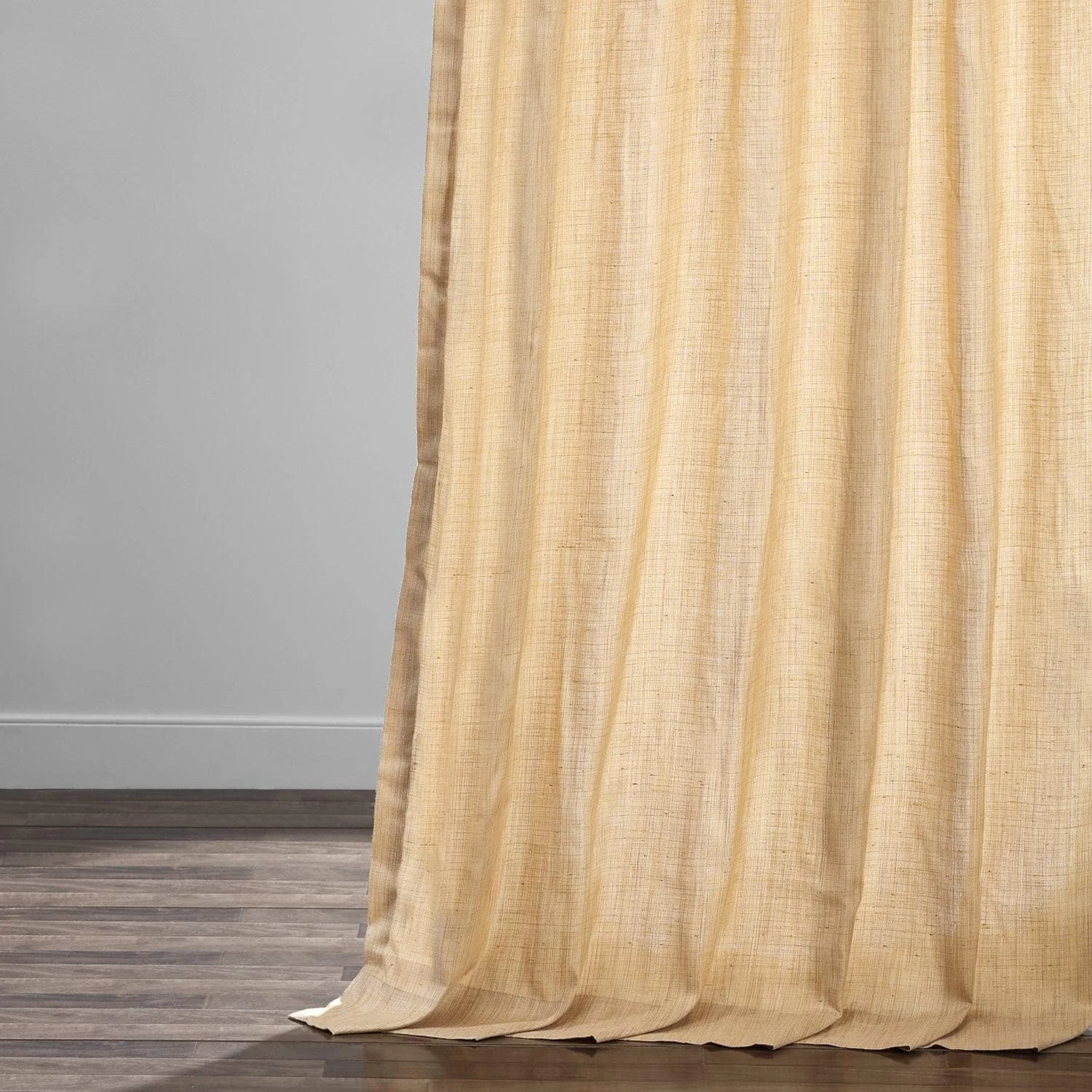 Tan Designer Shantung Faux Silk Curtain 7 Tan Designer Shantung Faux Silk Curtain - Image 5