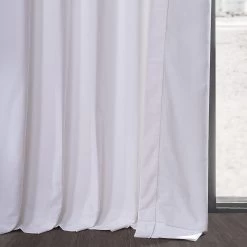 Powder White Vintage Cotton Velvet Curtain 12 Powder White Vintage Cotton Velvet Curtain -Chic Curtains Shop VCCH VET20802 69189 5