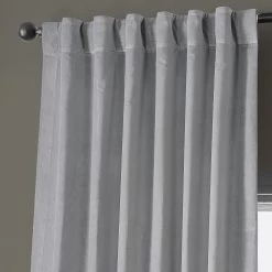 Contempo Grey Vintage Cotton Velvet Curtain -Chic Curtains Shop VCCH VET20808 69191 4