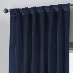 Astrology Blue Vintage Cotton Velvet Curtain -Chic Curtains Shop VCCH VET20811 69192 3