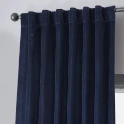 Astrology Blue Vintage Cotton Velvet Curtain -Chic Curtains Shop VCCH VET20811 69192 4