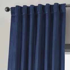 Jewelry Box Blue Vintage Cotton Velvet Curtain -Chic Curtains Shop VCCH VET20812 69193 4