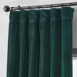 Dublin Green Vintage Cotton Velvet Curtain 9 Dublin Green Vintage Cotton Velvet Curtain -Chic Curtains Shop VCCH VET20813 69194 2