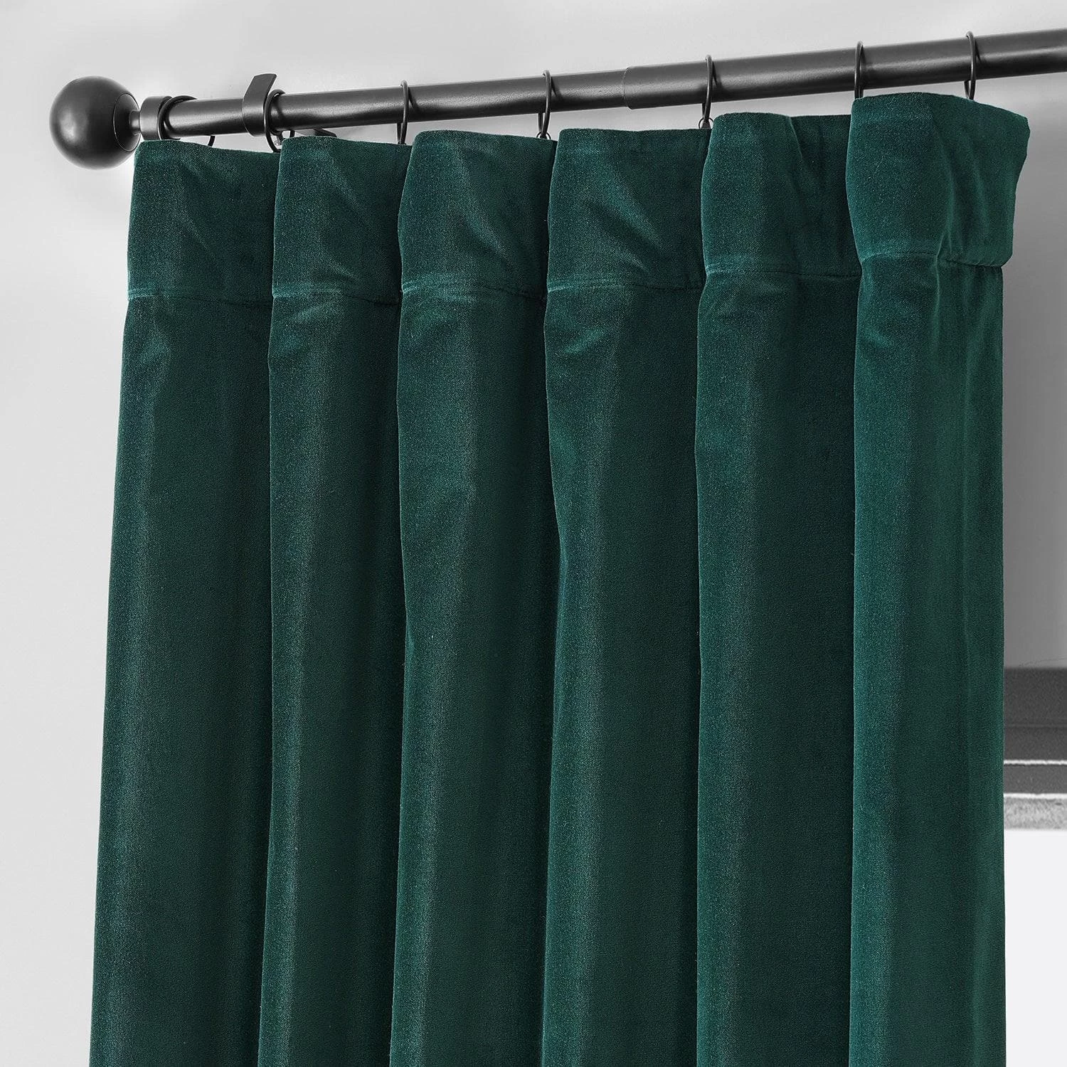 Dublin Green Vintage Cotton Velvet Curtain 4 Dublin Green Vintage Cotton Velvet Curtain - Image 2
