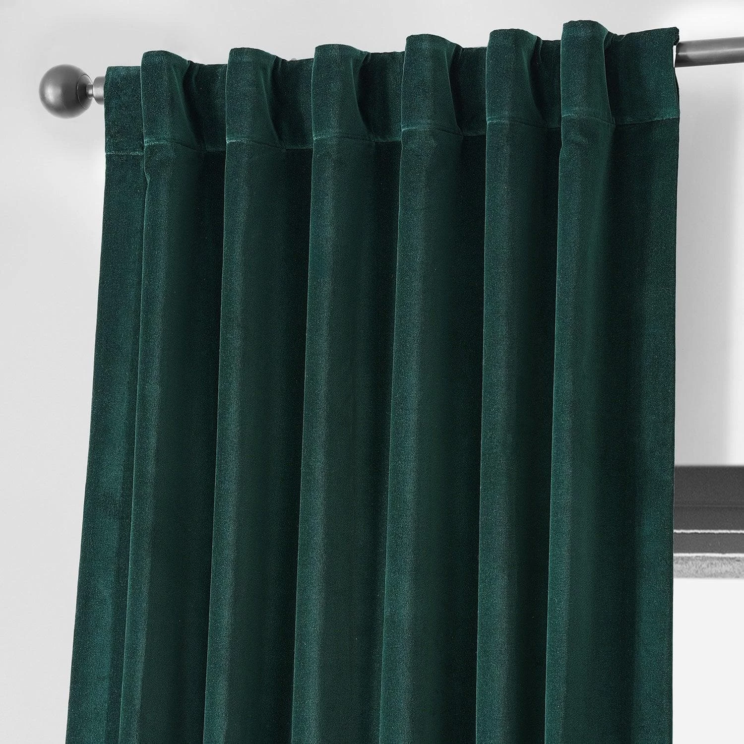 Dublin Green Vintage Cotton Velvet Curtain 5 Dublin Green Vintage Cotton Velvet Curtain - Image 3