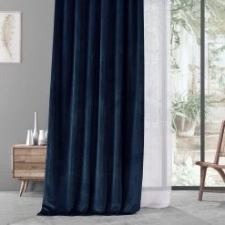 Americana Blue Urban Lush Velvet Curtain -Chic Curtains Shop VLCH F92010117 75369 1