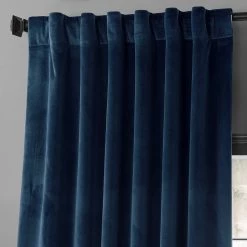 Americana Blue Urban Lush Velvet Curtain -Chic Curtains Shop VLCH F92010117 75369 4