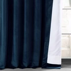 Americana Blue Urban Lush Velvet Curtain -Chic Curtains Shop VLCH F92010117 75369 5