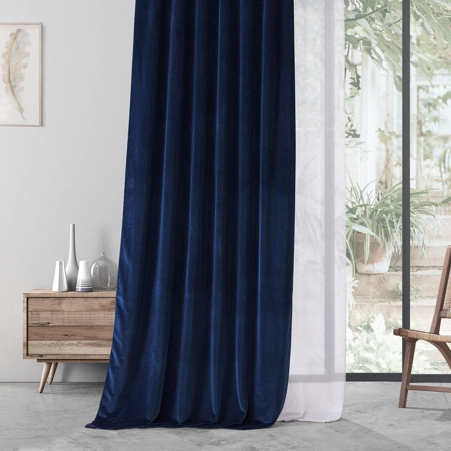 Noche Blue Urban Lush Velvet Curtain 8 Noche Blue Urban Lush Velvet Curtain - Image 6
