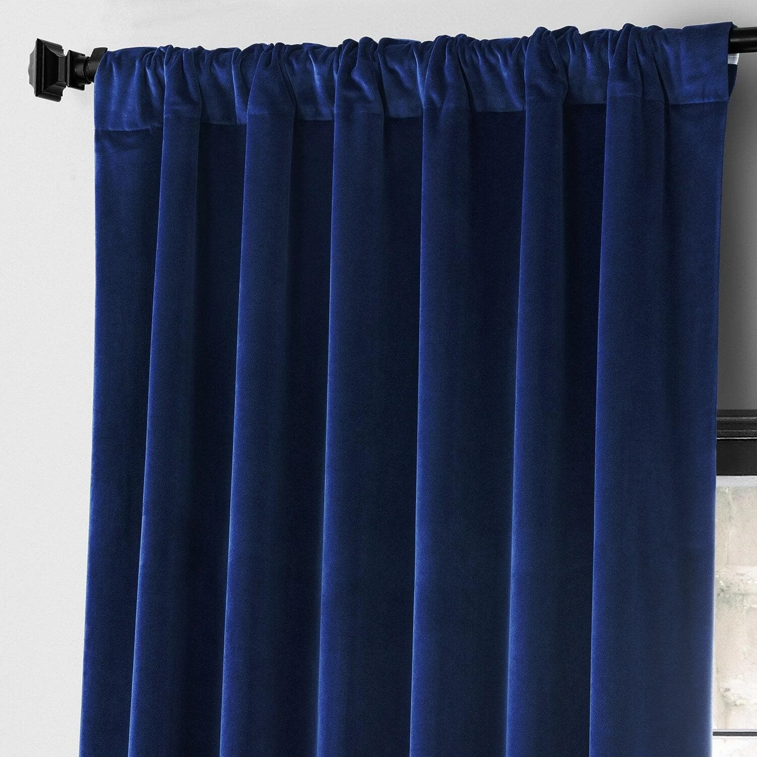 Noche Blue Urban Lush Velvet Curtain 6 Noche Blue Urban Lush Velvet Curtain - Image 4