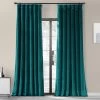 Night Time Teal Urban Lush Velvet Curtain -Chic Curtains Shop VLCH F92010123 75372