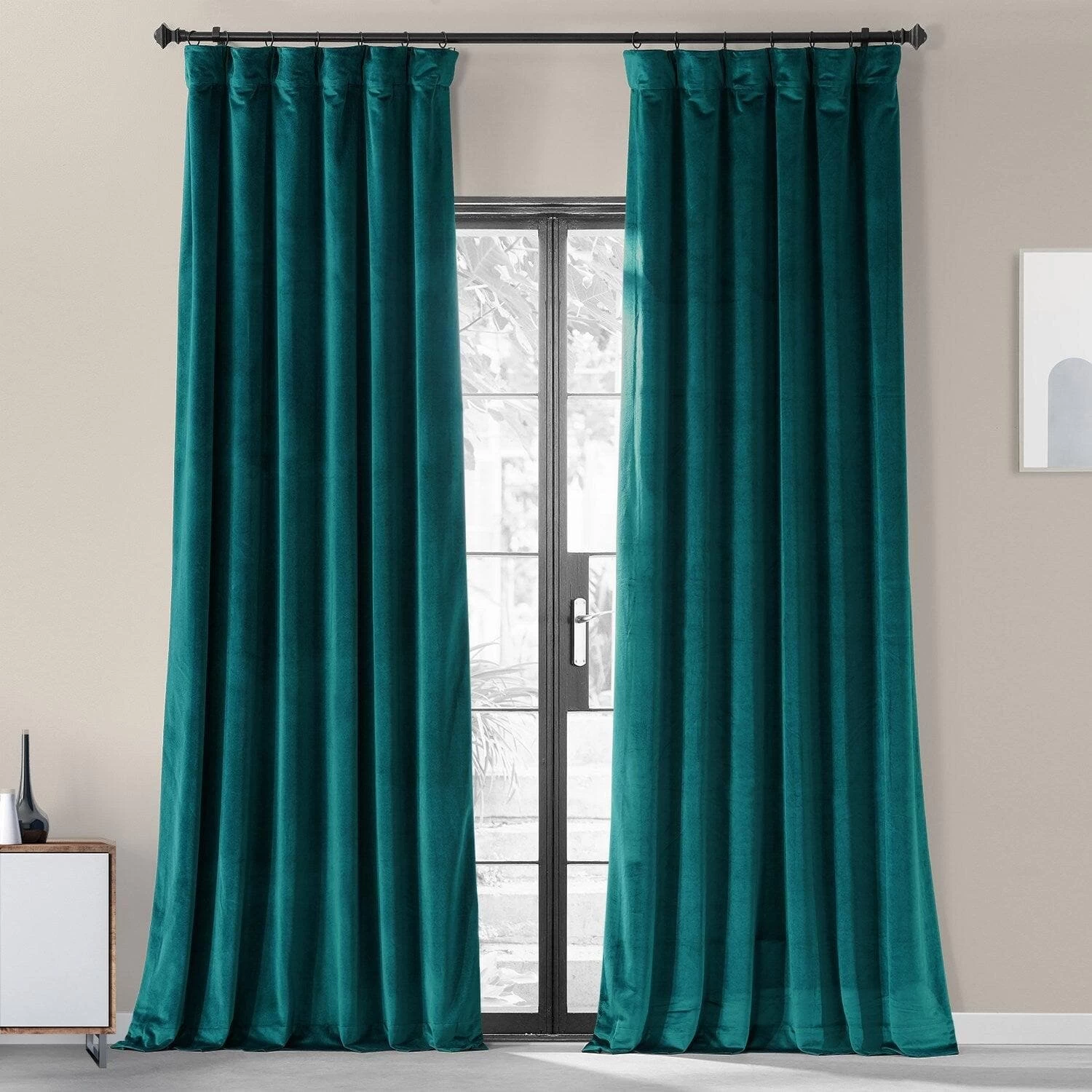 Night Time Teal Urban Lush Velvet Curtain 3 Night Time Teal Urban Lush Velvet Curtain